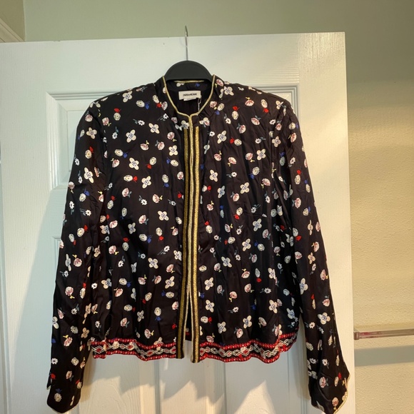 Vendrix Floral-Print Open-Front Jacket - Picture 3 of 6